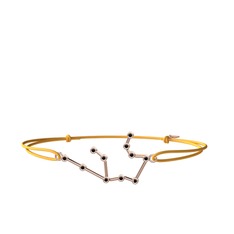 Aquarius Bileklik - Siyah zirkon 8 ayar rose altın bileklik #rhyije