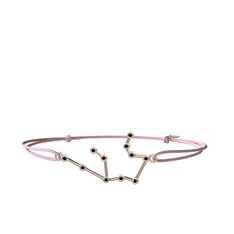 Siyah zirkon 18 ayar rose altın bileklik