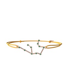 Aquarius Bileklik - Yeşil kuvars 8 ayar rose altın bileklik #s8u7u6