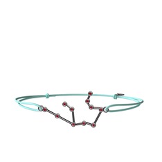 Aquarius Bileklik - Garnet 925 ayar siyah rodyum kaplama gümüş bileklik #sgrncc