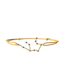Aquarius Bileklik - Lab safir 8 ayar altın bileklik #uxjvhq