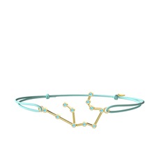 Aquarius Bileklik - Akuamarin 18 ayar altın bileklik #v845uf