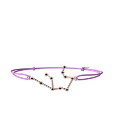 Aquarius Bileklik - Siyah zirkon 18 ayar rose altın bileklik #wk599s