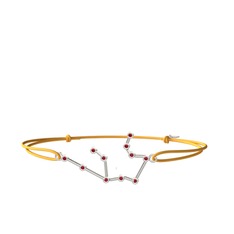 Aquarius Bileklik - Garnet 14 ayar beyaz altın bileklik #wl04dw