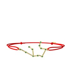 Aquarius Bileklik - Yeşil kuvars 925 ayar altın kaplama gümüş bileklik #z42rid