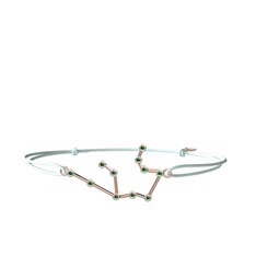 Aquarius Bileklik - Yeşil kuvars 925 ayar rose altın kaplama gümüş bileklik #zswiuo