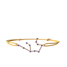 Aquarius Bileklik - Lab safir 925 ayar rose altın kaplama gümüş bileklik #zx4npe