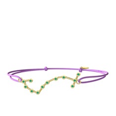 Scorpio Bileklik - Kök zümrüt 14 ayar altın bileklik #105jzg3