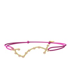 Scorpio Bileklik - Pembe kuvars 18 ayar altın bileklik #10p4lo0