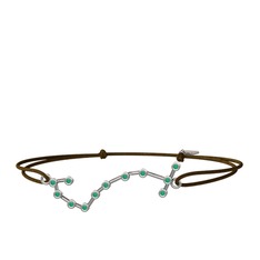 Scorpio Bileklik - Kök zümrüt 925 ayar gümüş bileklik #11r541n