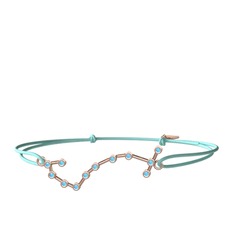 Scorpio Bileklik - Akuamarin 8 ayar rose altın bileklik #137isj7