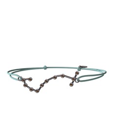 Scorpio Bileklik - Dumanlı kuvars 925 ayar siyah rodyum kaplama gümüş bileklik #1383bfj