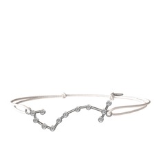 Swarovski 8 ayar beyaz altın bileklik