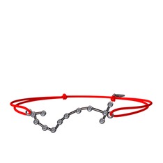 Scorpio Bileklik - Pırlanta 925 ayar siyah rodyum kaplama gümüş bileklik (0.18 karat) #159508z