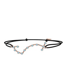 Scorpio Bileklik - Akuamarin 925 ayar rose altın kaplama gümüş bileklik #15irevu