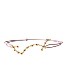 Rodolit garnet 14 ayar altın bileklik