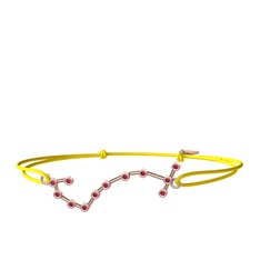 Scorpio Bileklik - Rodolit garnet 14 ayar rose altın bileklik #17dp66u