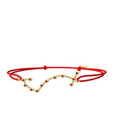 Scorpio Bileklik - Rodolit garnet 18 ayar altın bileklik #17m06lr