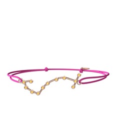 Scorpio Bileklik - Sitrin 18 ayar rose altın bileklik #18e662p