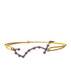Scorpio Bileklik - Garnet 925 ayar siyah rodyum kaplama gümüş bileklik #1andqvo