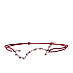 Ametist 8 ayar rose altın bileklik