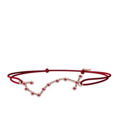 Scorpio Bileklik - Rodolit garnet 18 ayar rose altın bileklik #1bib6pp