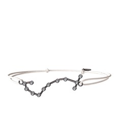 Scorpio Bileklik - Swarovski 925 ayar siyah rodyum kaplama gümüş bileklik #1blv9l6