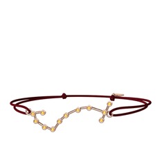 Scorpio Bileklik - Sitrin 18 ayar rose altın bileklik #1burxl6
