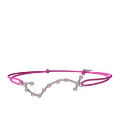 Pembe kuvars 925 ayar gümüş bileklik