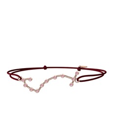 Scorpio Bileklik - Pembe kuvars 8 ayar rose altın bileklik #1d0mkgy