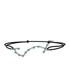 Scorpio Bileklik - Kök zümrüt 8 ayar beyaz altın bileklik #1hvii6m