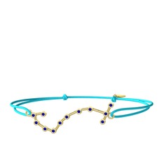 Scorpio Bileklik - Lab safir 14 ayar altın bileklik #1irscmo