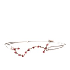 Scorpio Bileklik - Rodolit garnet 925 ayar rose altın kaplama gümüş bileklik #1iwkxi2