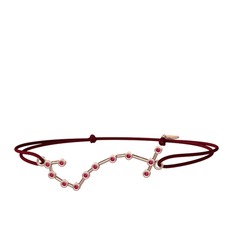 Scorpio Bileklik - Rodolit garnet 14 ayar rose altın bileklik #1jpvj0r