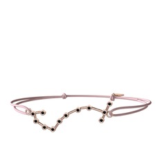 Siyah zirkon 18 ayar rose altın bileklik