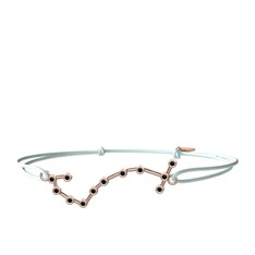 Scorpio Bileklik - Siyah zirkon 925 ayar rose altın kaplama gümüş bileklik #1mx3agd