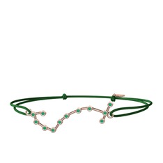 Scorpio Bileklik - Kök zümrüt 8 ayar rose altın bileklik #1n5vn93