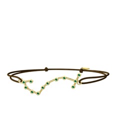 Scorpio Bileklik - Yeşil kuvars 14 ayar altın bileklik #1pe2pl4