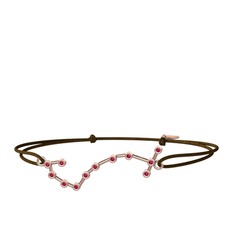 Rodolit garnet 14 ayar rose altın bileklik