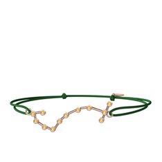 Scorpio Bileklik - Sitrin 925 ayar rose altın kaplama gümüş bileklik #1qm8b52