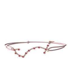 Rodolit garnet 18 ayar rose altın bileklik