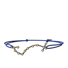 Scorpio Bileklik - Sitrin 925 ayar siyah rodyum kaplama gümüş bileklik #1tv17l