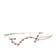 Ametist 8 ayar rose altın bileklik