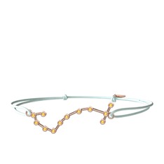 Scorpio Bileklik - Sitrin 18 ayar rose altın bileklik #1uf6him