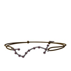 Scorpio Bileklik - Kök yakut 925 ayar siyah rodyum kaplama gümüş bileklik #1wk2d5n