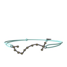 Scorpio Bileklik - Peridot 925 ayar siyah rodyum kaplama gümüş bileklik #1ytdg1x