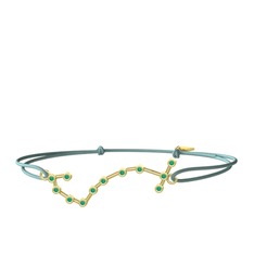 Scorpio Bileklik - Kök zümrüt 8 ayar altın bileklik #3nxo8j