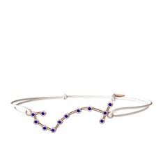 Scorpio Bileklik - Lab safir 8 ayar rose altın bileklik #3w7lcn