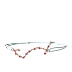 Scorpio Bileklik - Rodolit garnet 18 ayar rose altın bileklik #57e8ut