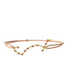 Rodolit garnet 8 ayar altın bileklik